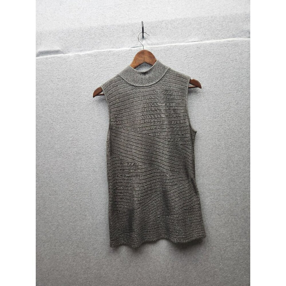 Dana Buchman Womens Sleeveless Turtleneck Knit Top Size M Acrylic/Polyester